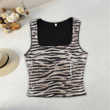 Party Halter Collar Sparkling Sequin Sexy Slim Fit Eco - Friendly Breathable Quick Dry Short Tank Top - Zeprah