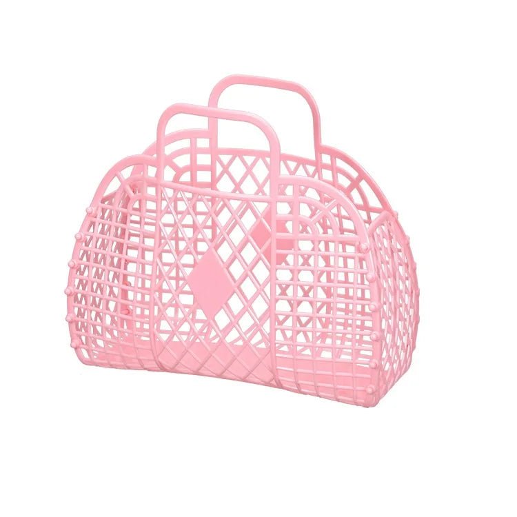Personalized Vintage Foldable Waterproof Beach Bag Jelly Basket Unisex Wedding Party Favor Bags - Zeprah