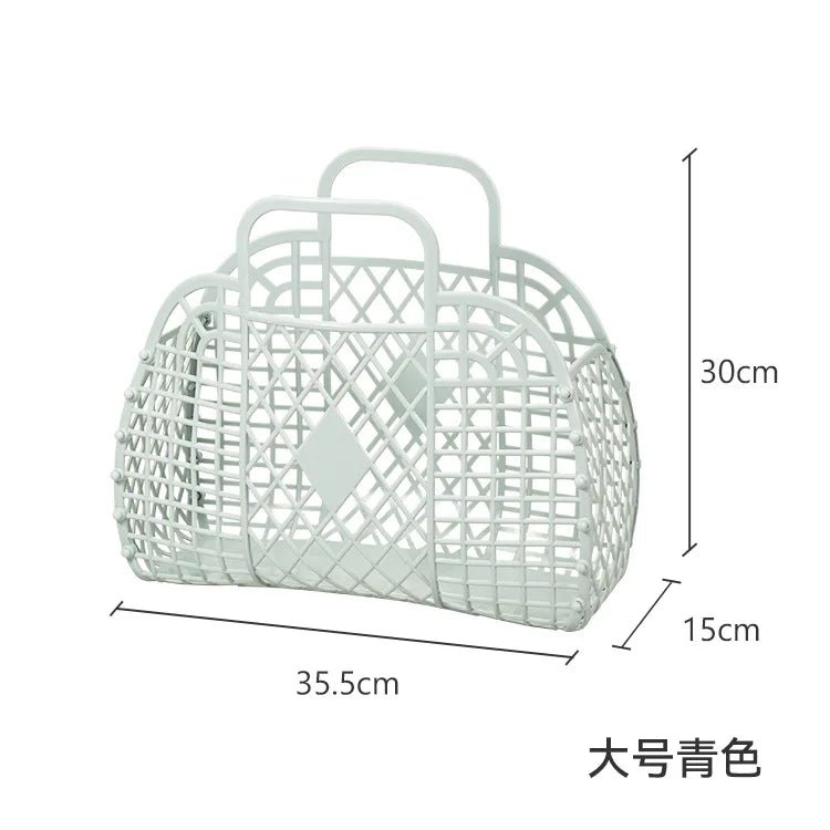 Personalized Vintage Foldable Waterproof Beach Bag Jelly Basket Unisex Wedding Party Favor Bags - Zeprah
