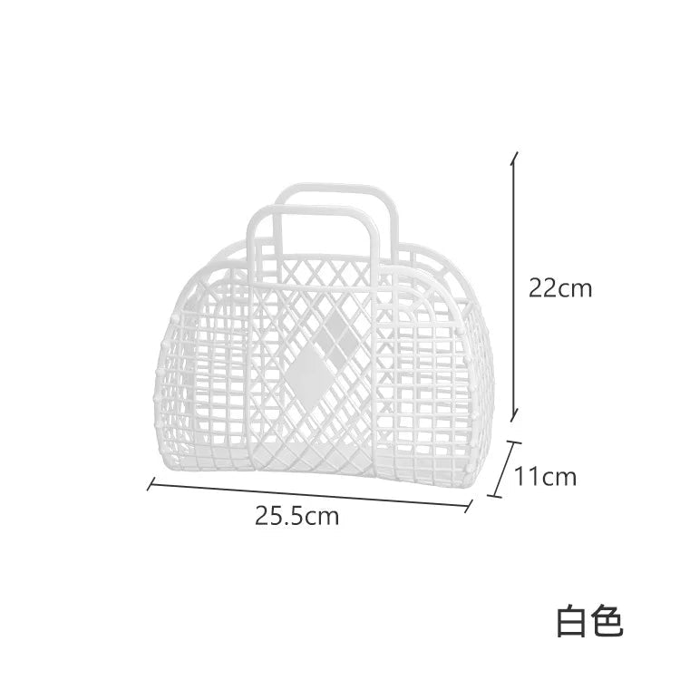 Personalized Vintage Foldable Waterproof Beach Bag Jelly Basket Unisex Wedding Party Favor Bags - Zeprah