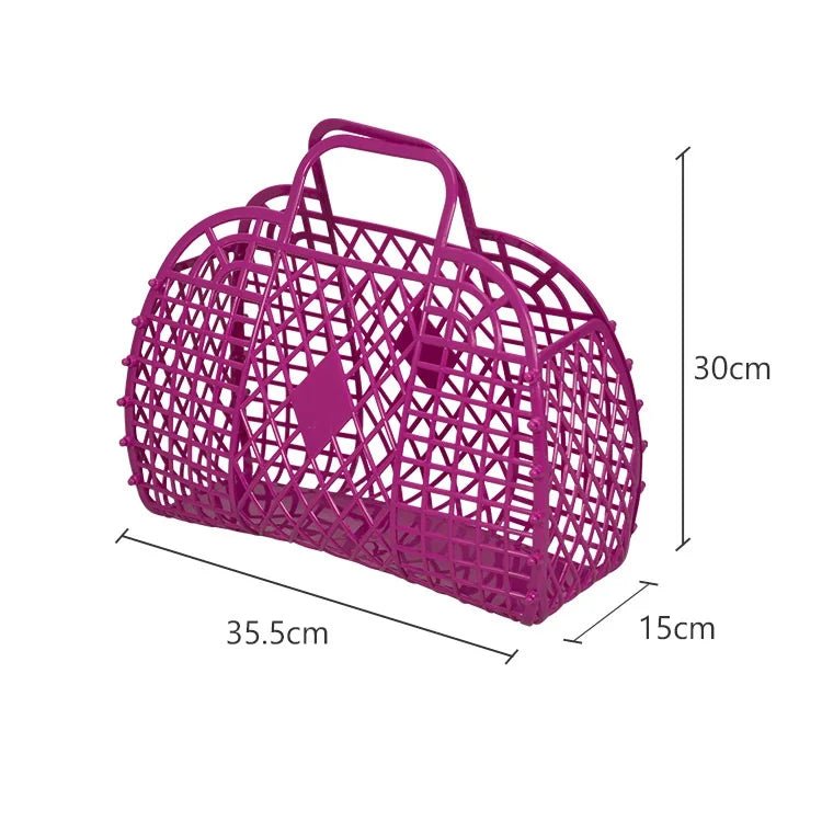 Personalized Vintage Foldable Waterproof Beach Bag Jelly Basket Unisex Wedding Party Favor Bags - Zeprah