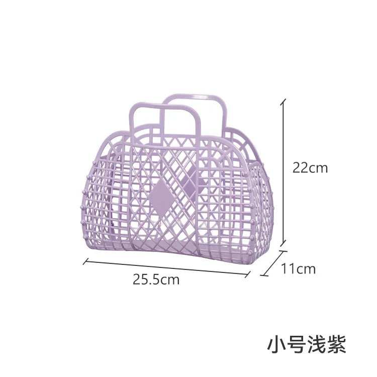Personalized Vintage Foldable Waterproof Beach Bag Jelly Basket Unisex Wedding Party Favor Bags - Zeprah