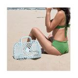 Personalized Vintage Foldable Waterproof Beach Bag Jelly Basket Unisex Wedding Party Favor Bags - Zeprah