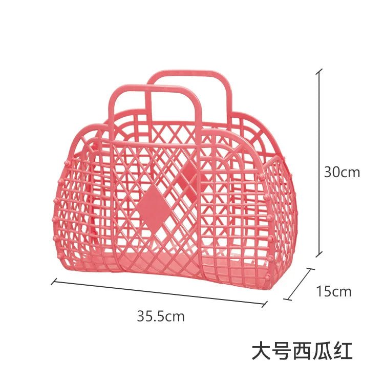 Personalized Vintage Foldable Waterproof Beach Bag Jelly Basket Unisex Wedding Party Favor Bags - Zeprah