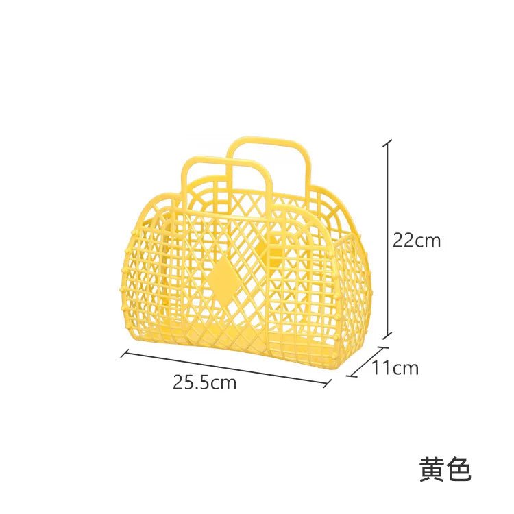 Personalized Vintage Foldable Waterproof Beach Bag Jelly Basket Unisex Wedding Party Favor Bags - Zeprah