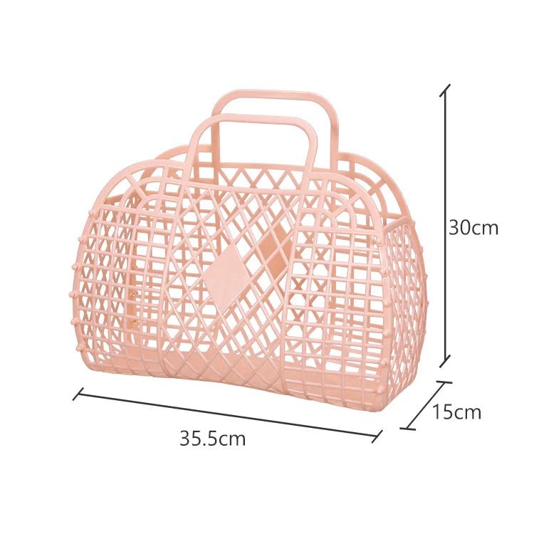 Personalized Vintage Foldable Waterproof Beach Bag Jelly Basket Unisex Wedding Party Favor Bags - Zeprah