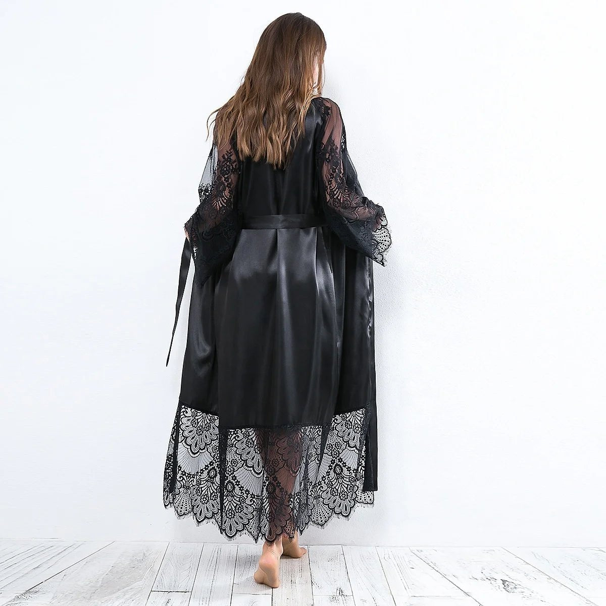 Plus Size Women's Sleepwear Sexy Long Robe Ladies Sexy Nighties - Zeprah