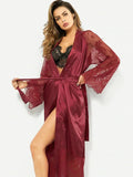 Plus Size Women's Sleepwear Sexy Long Robe Ladies Sexy Nighties - Zeprah