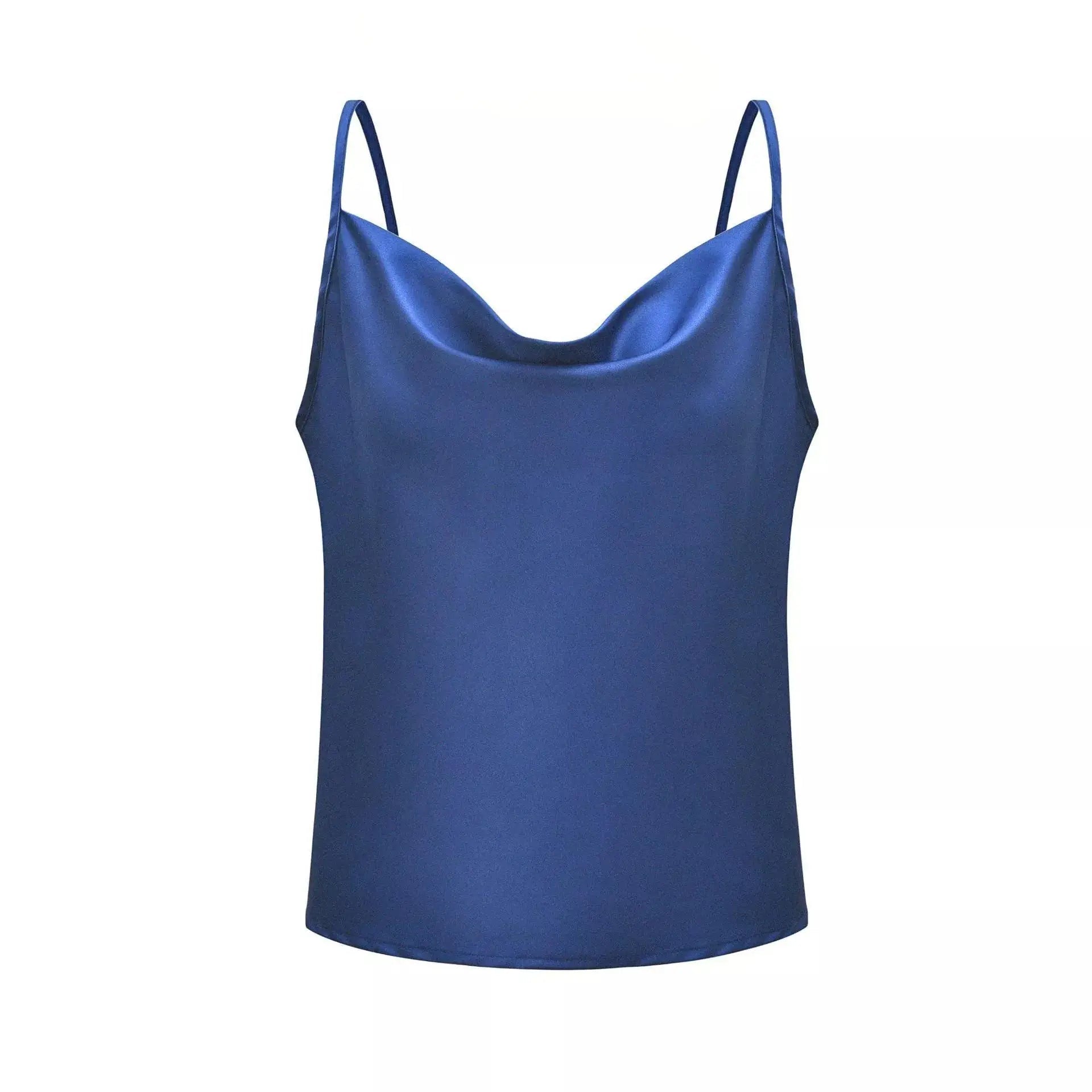 Polyester Cami Tank Top for Women V - Neck Blouses Tank Shirt - Zeprah