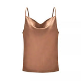 Polyester Cami Tank Top for Women V - Neck Blouses Tank Shirt - Zeprah