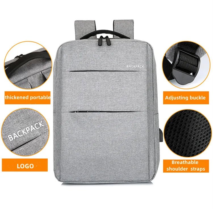 Polyester Waterproof USB Charging Laptops Backpack Business Laptop Backpack Bag - Zeprah