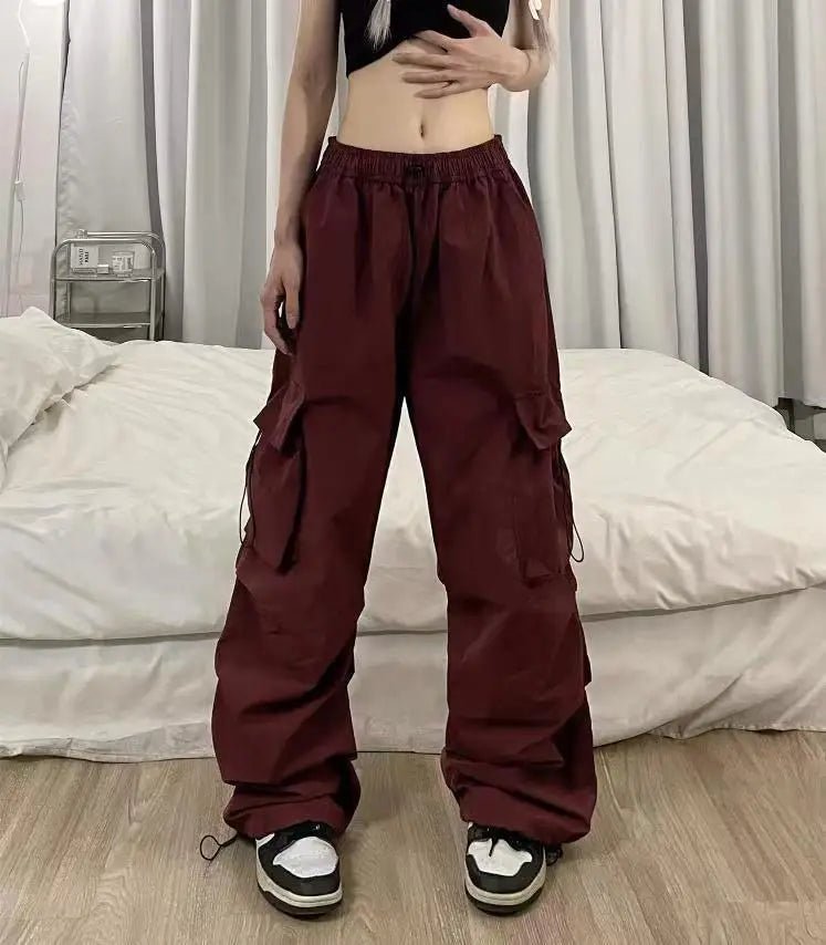 Popular Cargo Trousers Loose - fit Vintage Slacks Sporty Long Pants - Zeprah