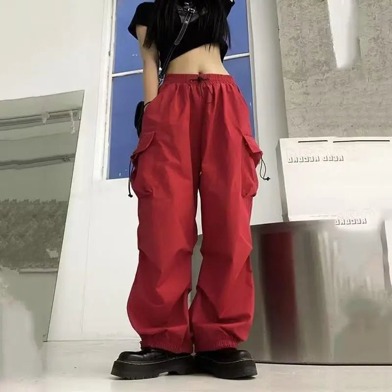 Popular Cargo Trousers Loose - fit Vintage Slacks Sporty Long Pants - Zeprah