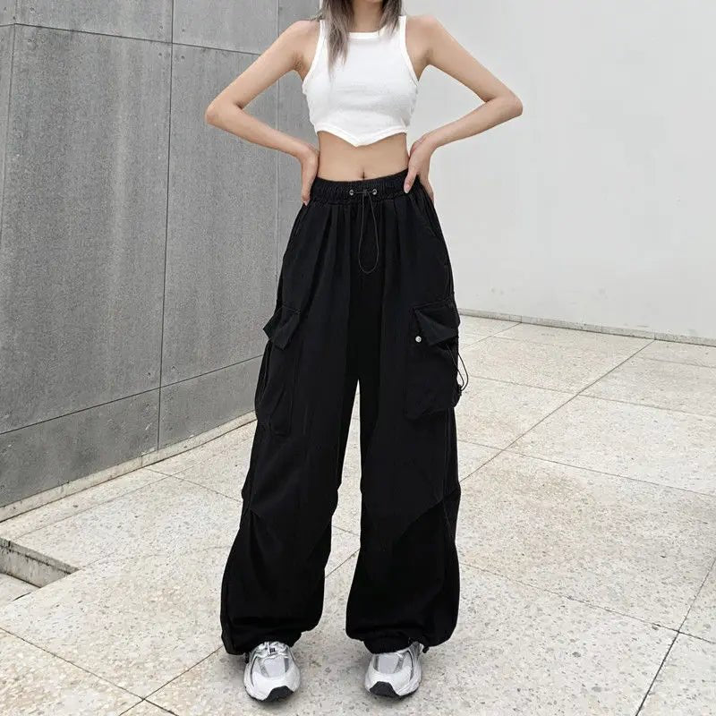 Popular Cargo Trousers Loose - fit Vintage Slacks Sporty Long Pants - Zeprah