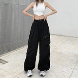 Popular Cargo Trousers Loose - fit Vintage Slacks Sporty Long Pants - Zeprah