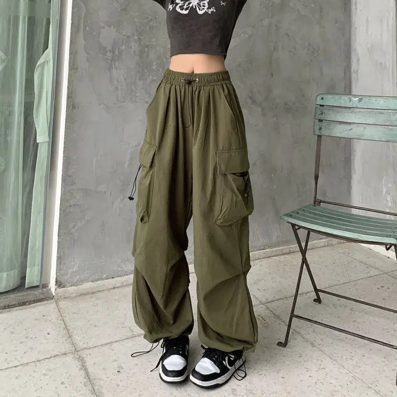 Popular Cargo Trousers Loose - fit Vintage Slacks Sporty Long Pants - Zeprah