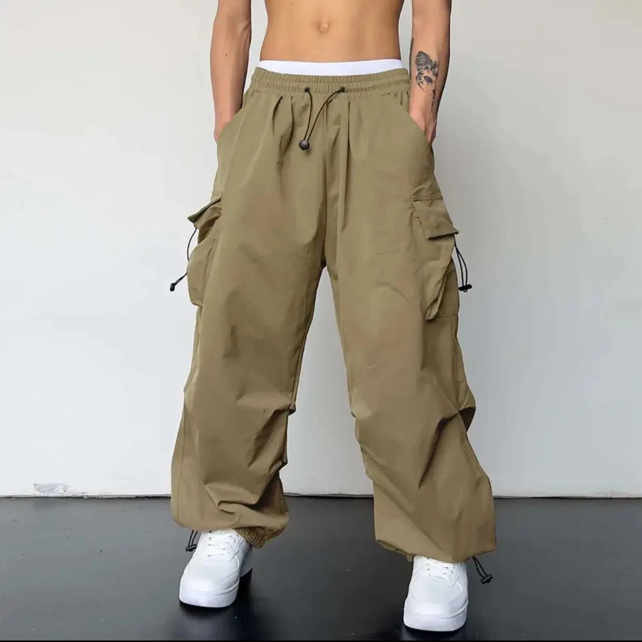 Popular Cargo Trousers Loose - fit Vintage Slacks Sporty Long Pants - Zeprah