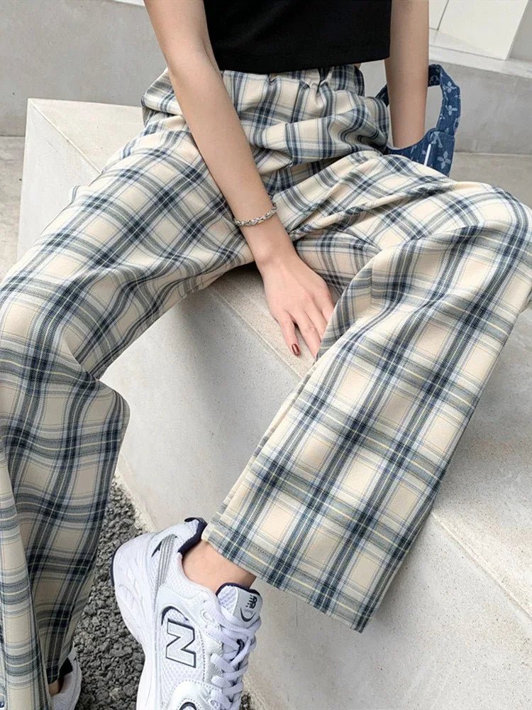 Popular Trousers Simple Summer Women's Trousers Checked Pants - Zeprah