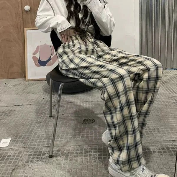 Popular Trousers Simple Summer Women's Trousers Checked Pants - Zeprah