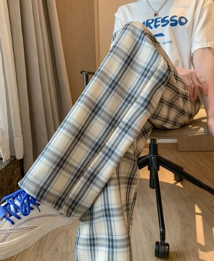 Popular Trousers Simple Summer Women's Trousers Checked Pants - Zeprah