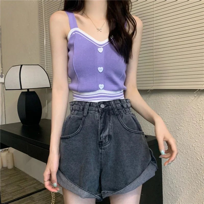 Popular Women Tank Top Knitted Camisole Best Sale Cropped Tank Tops - Zeprah