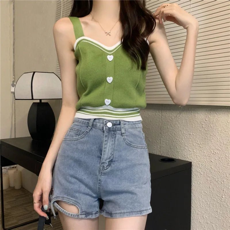 Popular Women Tank Top Knitted Camisole Best Sale Cropped Tank Tops - Zeprah