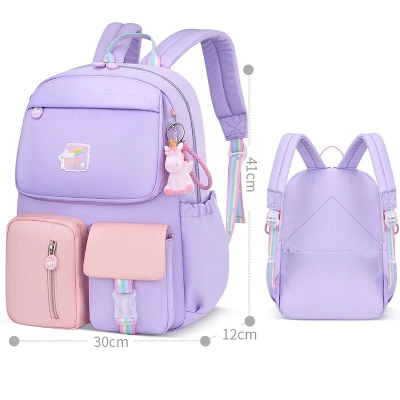 Primary Students School Bags Lightweight Backpacks High Quality Girl Polyester - Zeprah