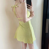 Pure Desire Spice Girl V - neck Women's Dress Sleeveless Sexy Backless A - Line Mini Dress - Zeprah