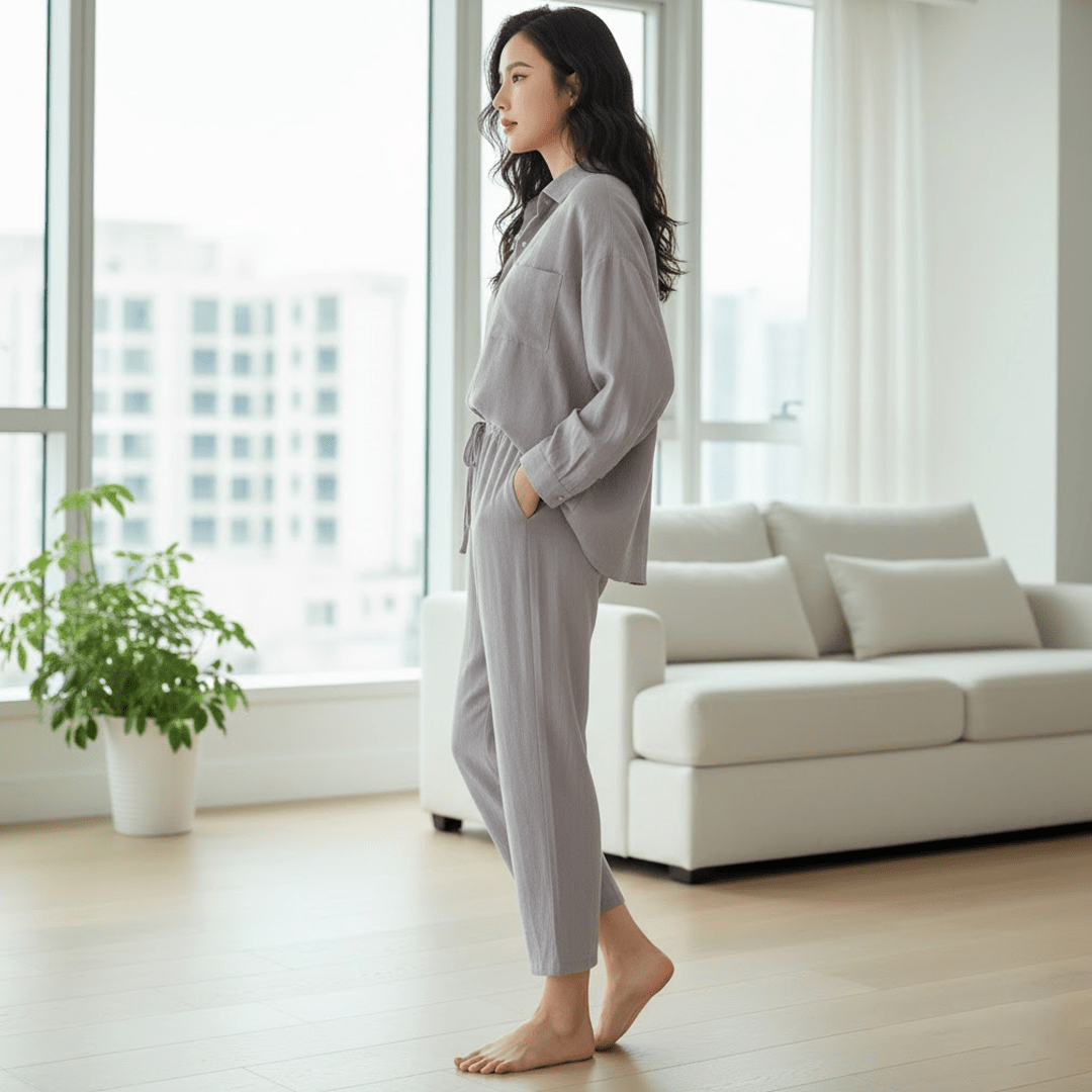 Relaxed Lounge Set – Casual Linen - Blend Style - Zeprah