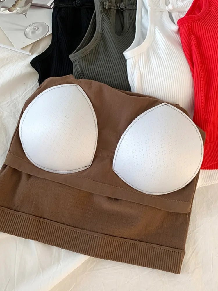 Retro Buckle Cheongsam Style Half - turtleneck Sleeveless Vest Crop Top Women's tank - Zeprah