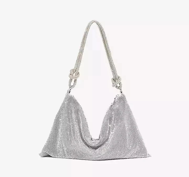 Rhinestone Purse for Women Evening Bag Sparkly Hobo Bag for Vacation Evening Bag - Zeprah