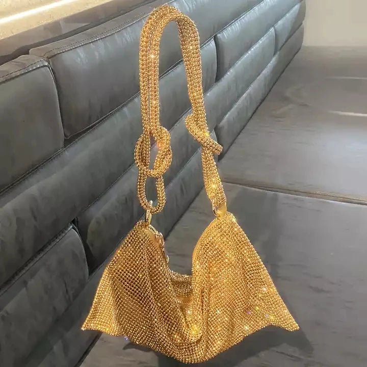 Rhinestone Purse for Women Evening Bag Sparkly Hobo Bag for Vacation Evening Bag - Zeprah
