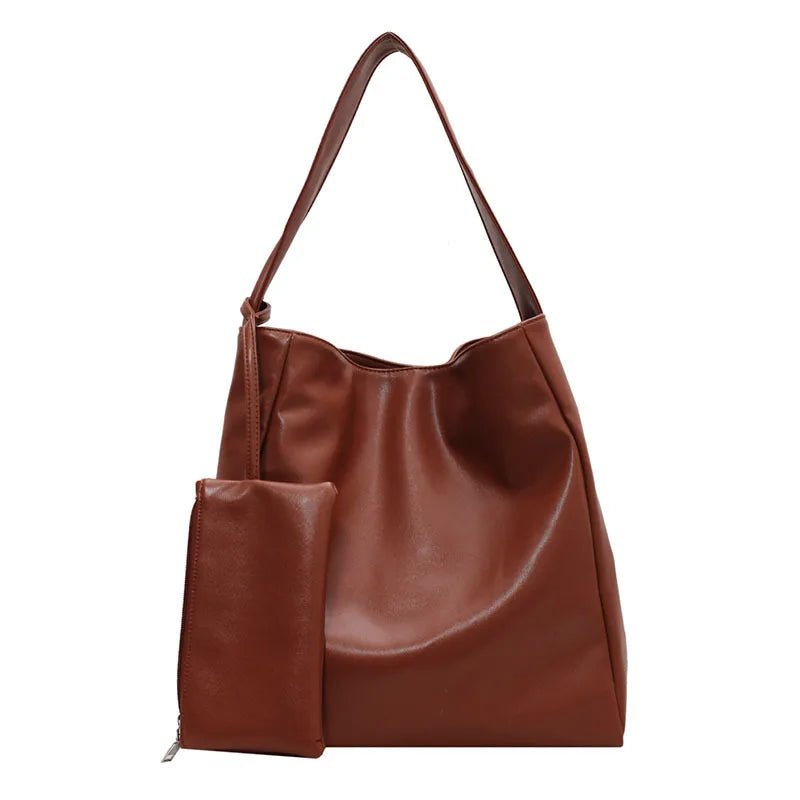 Sac a Main Femme Large Capacity Leather Combo Luxury Handbags for Women Fashion Shoulder Armpit Purses Ladies Hand Bags - Zeprah