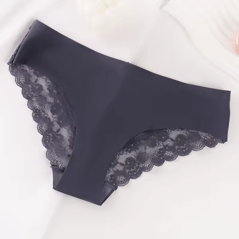 Sage color High - Cut Sheer Lace Underwear | Mid - Rise Mesh Briefs - Zeprah