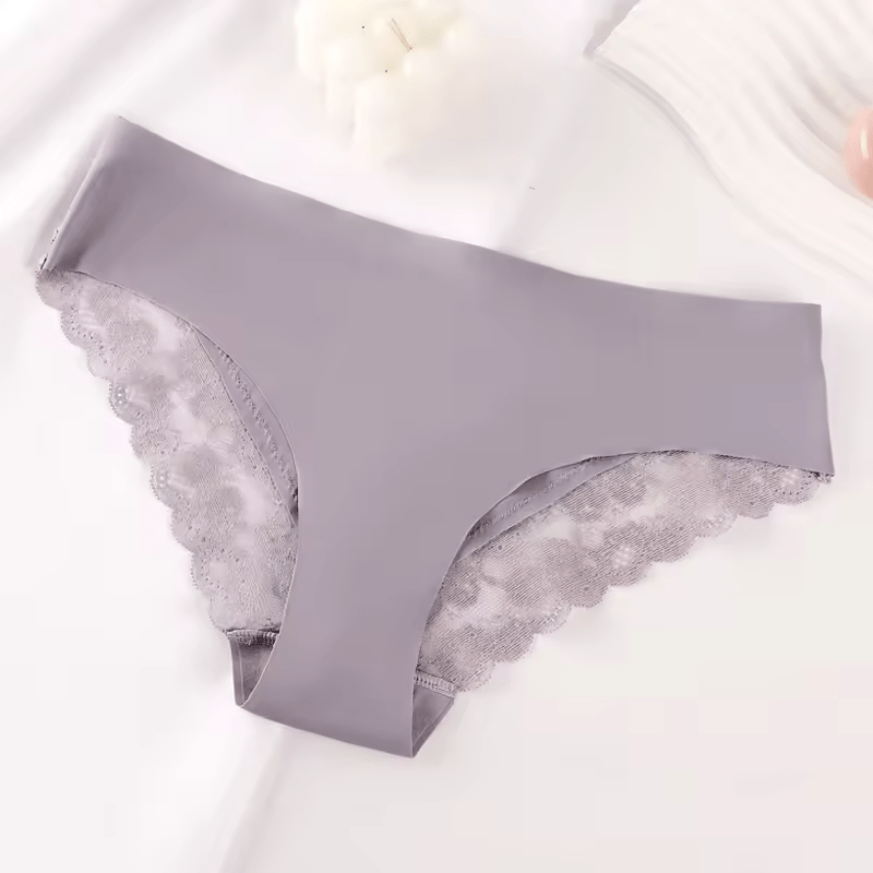 Sage color High - Cut Sheer Lace Underwear | Mid - Rise Mesh Briefs - Zeprah