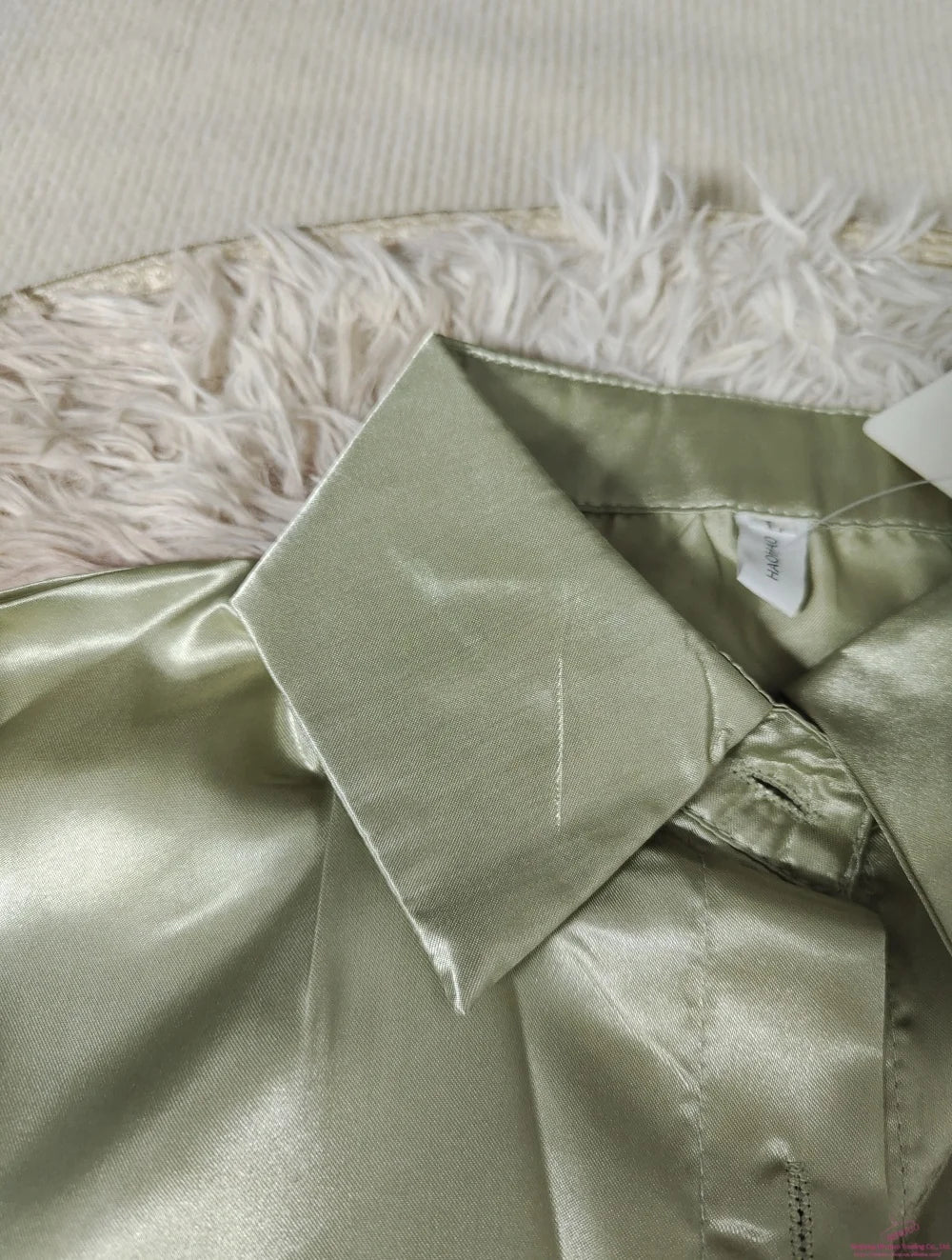 Satin Long - Sleeve Blouse Fashionable Blouse Vintage Dress Shirt - Zeprah