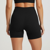 Seamless High-Waist Ribbed Biker Shorts