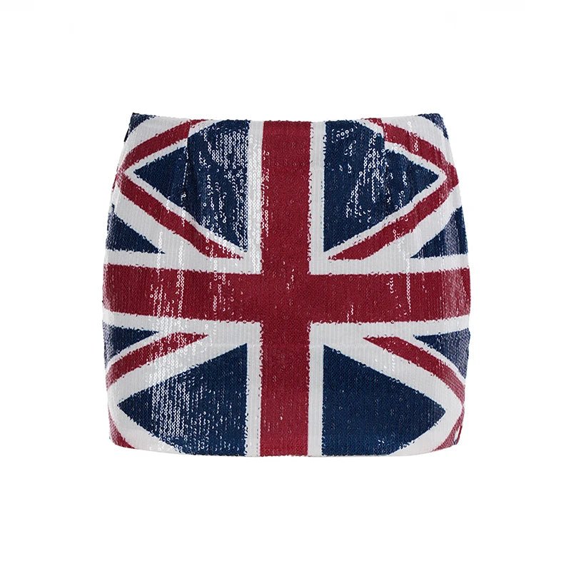 Sequin Wrap Mini Skirt Dropped Waist Bodycon Party Skirt with Contrast Trim Shiny Glitter Anti - Wrinkle Street Style - Zeprah