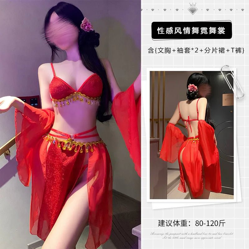 Sex Lingerie Sexy Exotic Tassel Split Antique Perspective Tease Temptation Sexy Lingeries - Zeprah