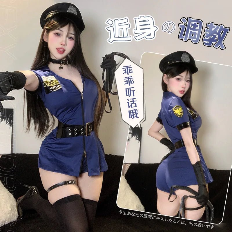 Sexy Lingerie Female Cosplay Uniform Role Play Set Seductive Flight Attendant Outfit Sexy Uniform - Zeprah