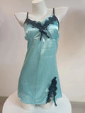 Sexy Lingerie Sleepwear Spring Summer Deep V Nightdress Strap Satin Backless Cute Lace - Zeprah