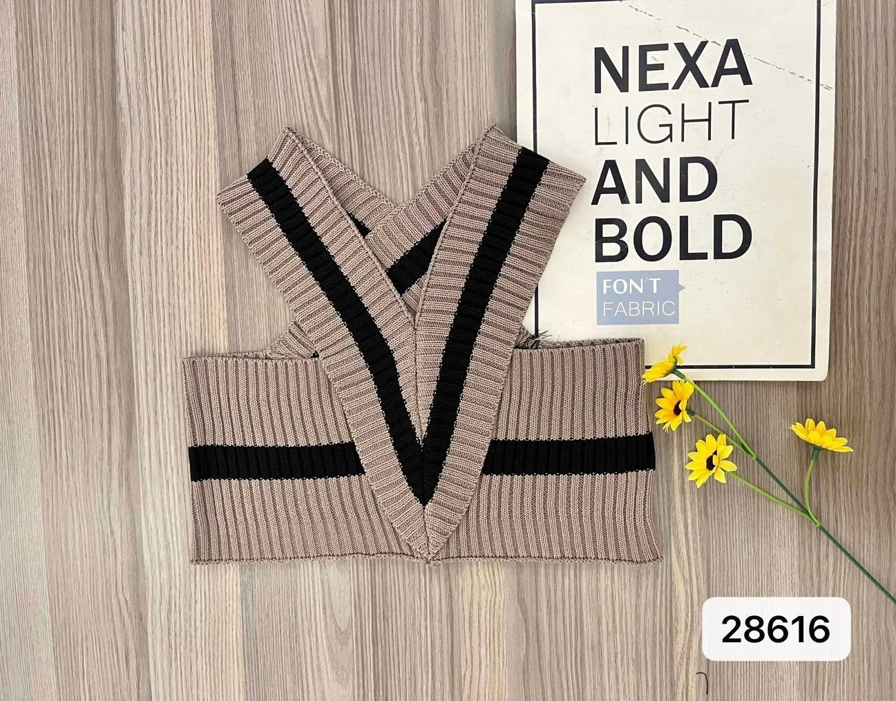 Sexy Neck - hanging Striped Cross - strap Vest Knitted Going Out Tops Women Tank Top - Zeprah