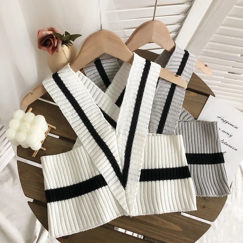 Sexy Neck - hanging Striped Cross - strap Vest Knitted Going Out Tops Women Tank Top - Zeprah