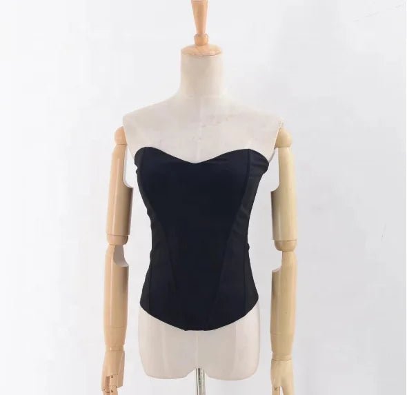 Sexy Strapless Club Tank Top Female Sleeveless Overbust Corset Streetwear Night Out Camis Tank Top - Zeprah