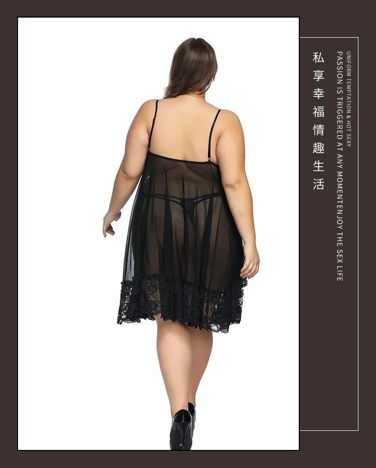 Sexy Underwear European American Style Women's Nightgown Large Size Polyester Pajamas Home - Zeprah