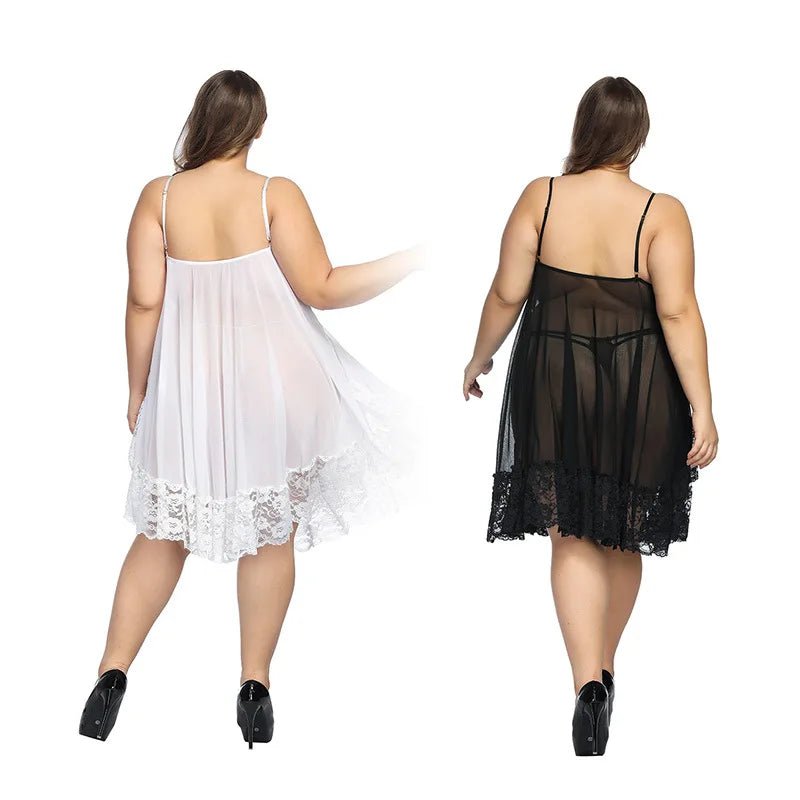 Sexy Underwear European American Style Women's Nightgown Large Size Polyester Pajamas Home - Zeprah