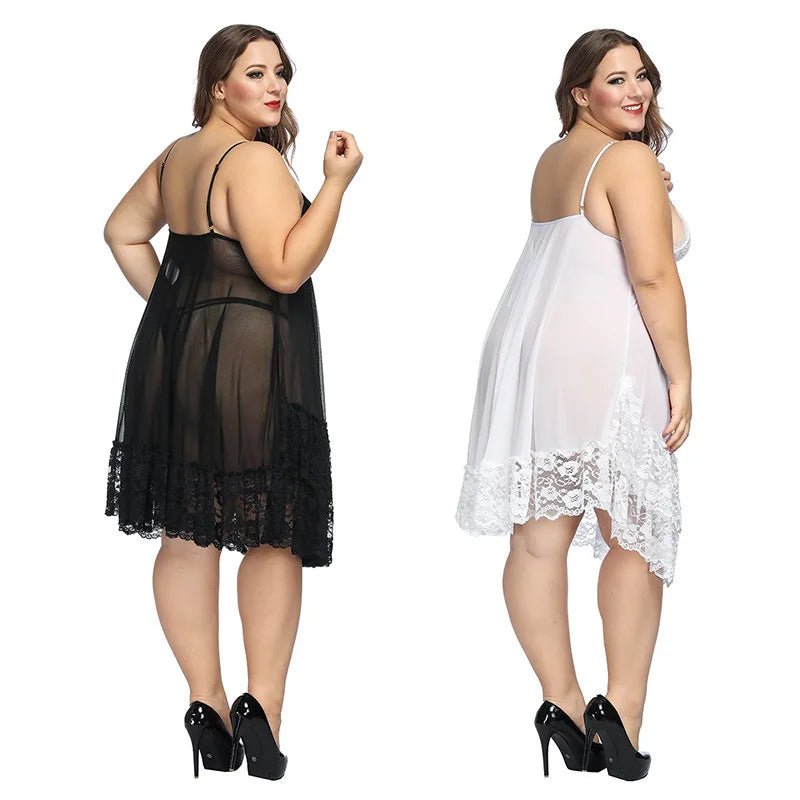 Sexy Underwear European American Style Women's Nightgown Large Size Polyester Pajamas Home - Zeprah