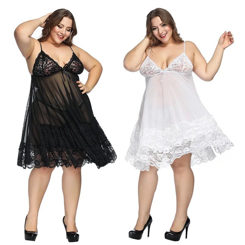Sexy Underwear European American Style Women's Nightgown Large Size Polyester Pajamas Home - Zeprah