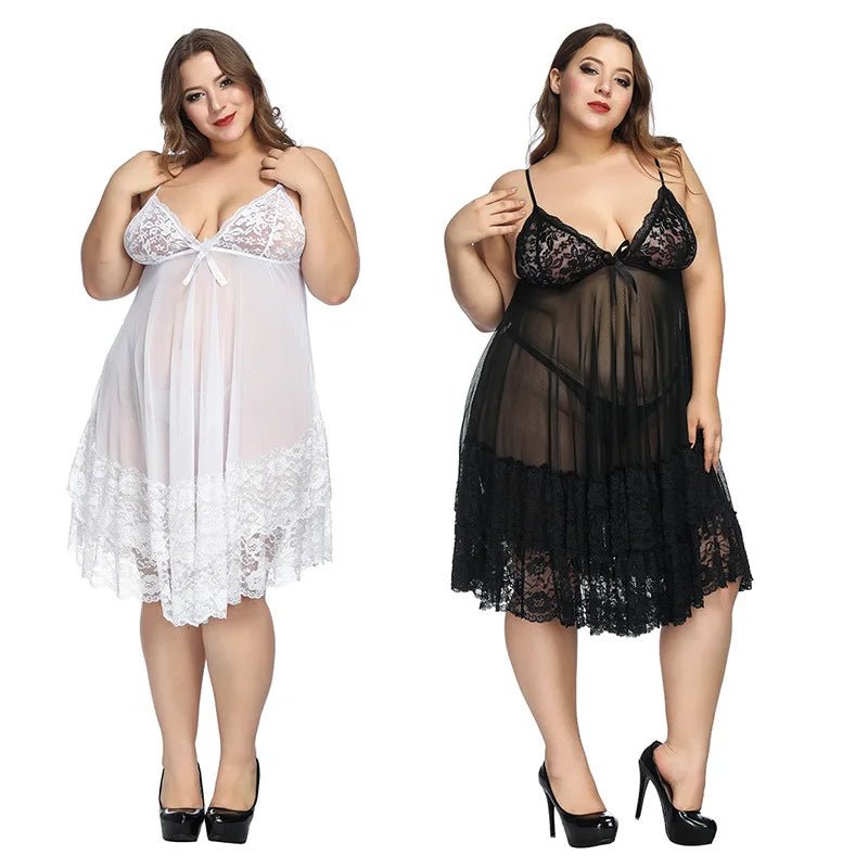 Sexy Underwear European American Style Women's Nightgown Large Size Polyester Pajamas Home - Zeprah