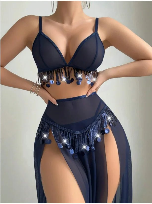 Sexy Underwear Exotic Belly Dance Accessories Tassel Game Clothing Fun Suit - Zeprah